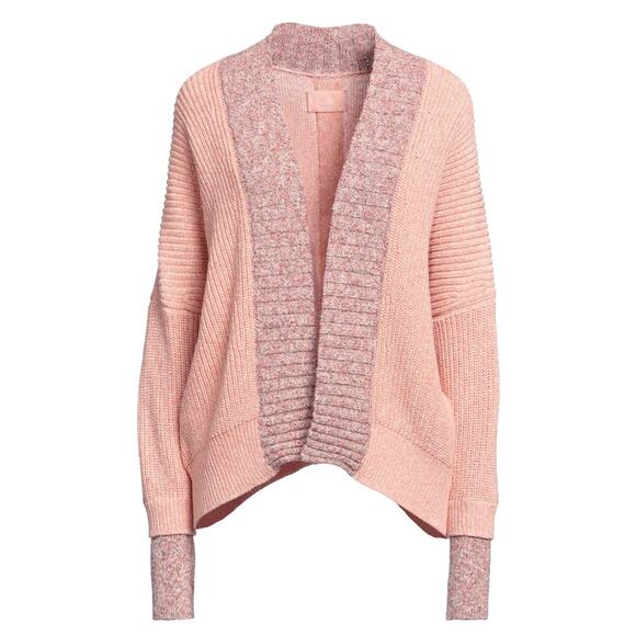 Zadig & Voltaire Tanya Cardigan Salmon Pink Knitted Melange Size S Cotton Blend - Picture 1 of 14